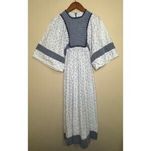 Vintage 70s Young Innocent by Arpeja Dress Floral Boho Small XS Hemmed